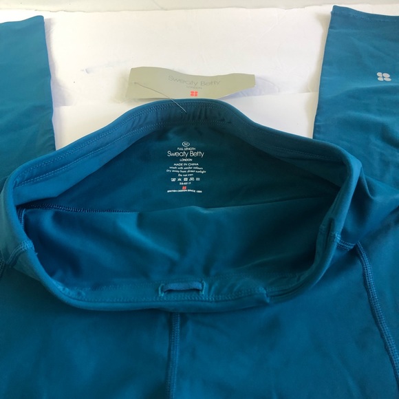 Sweaty Betty High Shine Leggings Full Length Teal - Picture 4 of 8